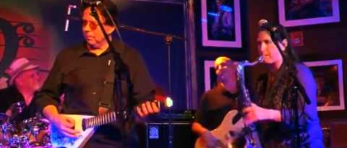 With the Marty Stokes Band at the Funky Biscuit